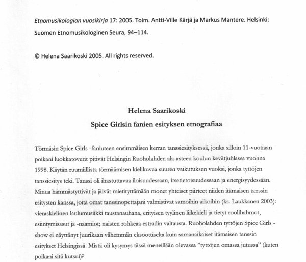 Product image of  Helena Saarikoski: Spice Girlsin fanien esityksen etnografiaa