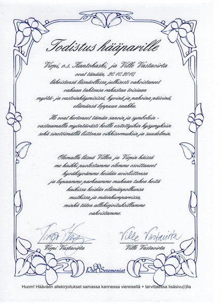 Product image of Hääparin todistus