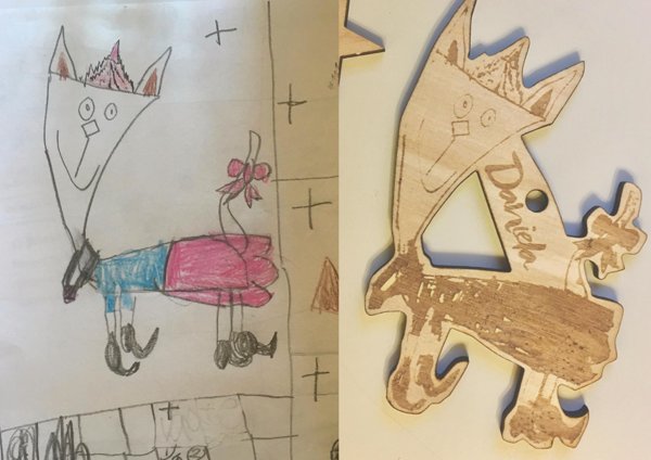 Product image of  Avaimenperä omasta piirustuksesta, kustomoitu.