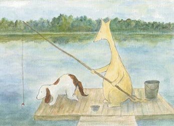 Product image of  Onkimassa juliste A4 / When Will a Fish Come? poster A4