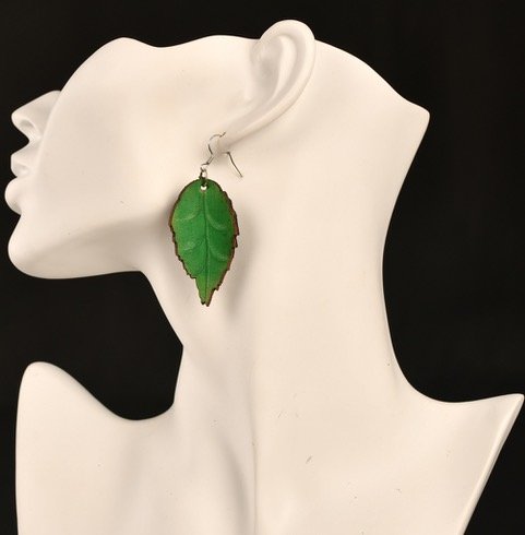 Product image of  Koivunlehtikorvikset - vihreä