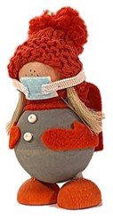 Product image of  Maskitonttu tyttö, Tonttu girl w. Mask, Tomteflicka med mask