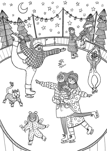 Product image of  "Luistellaan" värityskuva