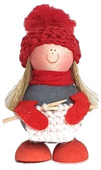 Product image of  KUTOVA TONTTUTYTTÖ; STICKANDE TOMTEFLICKA; KNITTING GIRL