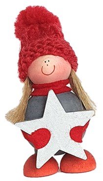 Product image of  TYTTÖ JA HOPEATÄHTI; TOMTE. M. SILVERSTJ.; GIRL W SILVER STAR