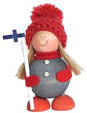 Product image of  LIPPUTONTTUTYTTÖ; FLICKTOMTE MED FLAGGA; TONTTU GIRL W. FLAG