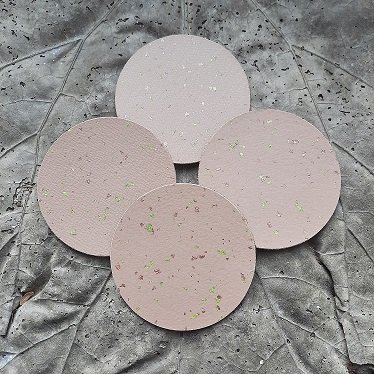 Product image of  LASINALUSET 4KPL Ruskea pronssi kiilto vihreäpilkut