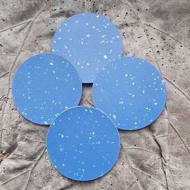 Product image of  LASINALUSET 4KPL Sininen kiiltävät sinipilkut