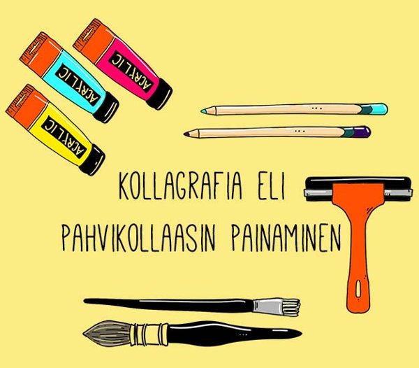 Product image of  Sinistä ja punaista: Kollagrafia eli pahvikollaasin painaminen