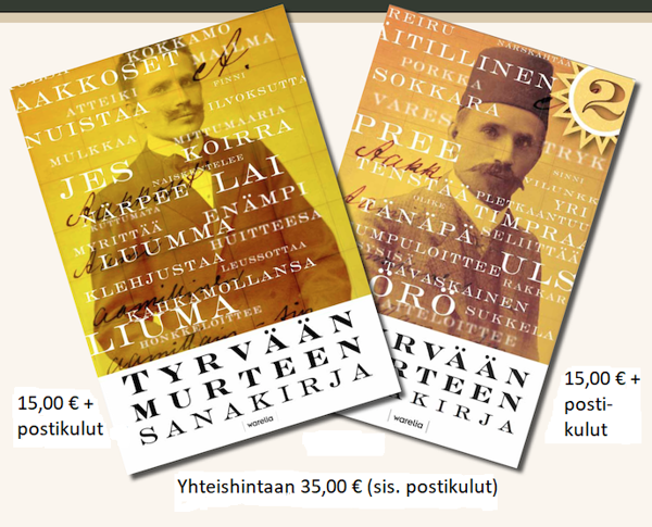 Product image of  Tyrvään murteen sanakirjan molemmat osat