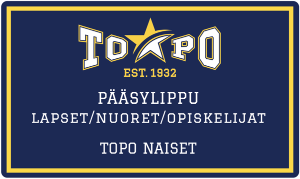 Product image of  Pääsylippu alennusryhmä / TOPO NAISET vs. HONKA / ke 26.11.