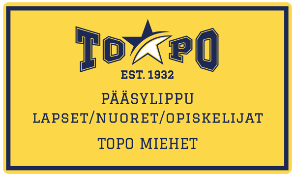 Product image of  Pääsylippu alennusryhmä / TOPO MIEHET - RAIDERS / pe 5.12.