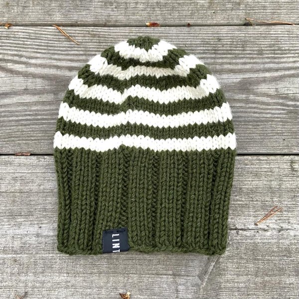 Product image of  Meriraita-pipo tummanvihreä