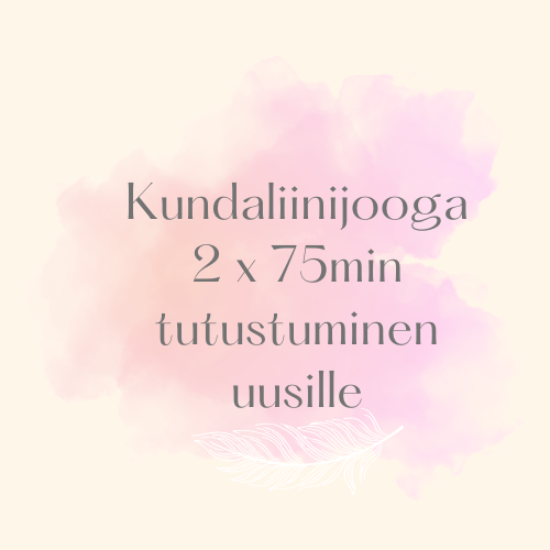 Product image of  2 x 75min Kundaliinijooga, tutustuminen uusille TARJOUS