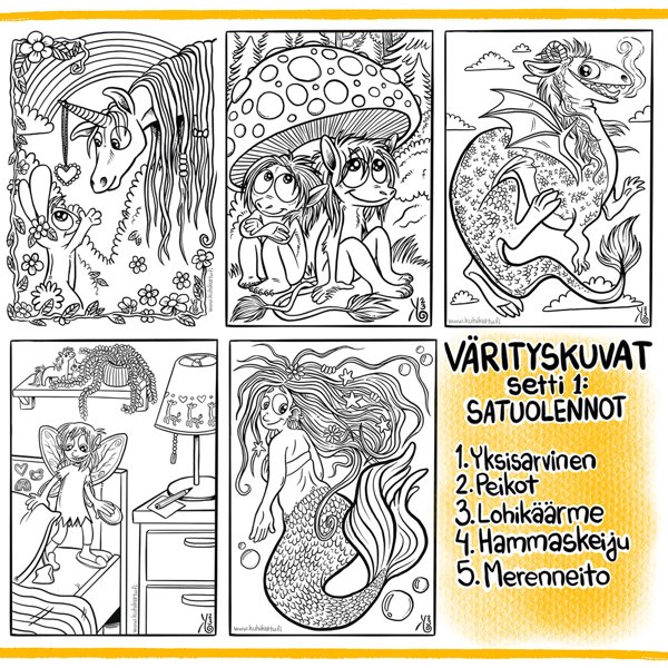 Product image of  Värityskuvasetti 1 - Satuhahmot