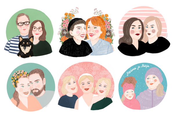 Product image of  MUIJAVAARA Potrettikuvitus LAHJAKORTTI 2 hlö