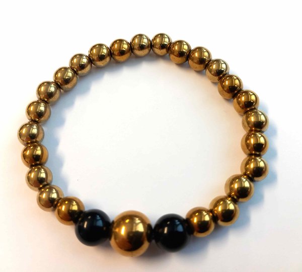 Product image of  Hematiitti & Obsidiaani rannekoru 16cm