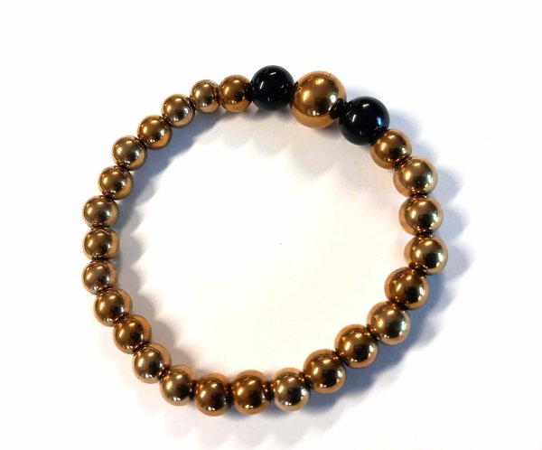 Product image of  Hematiitti & Obsidiaani rannekoru 18-19cm