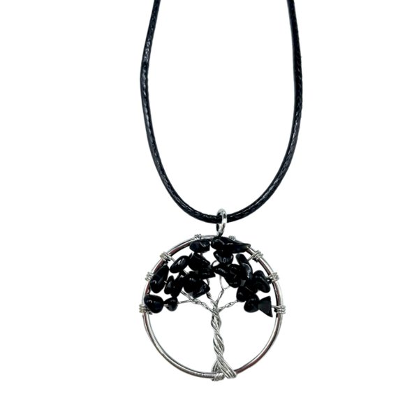 Product image of  Elämänpuu riipus Musta Akaatti