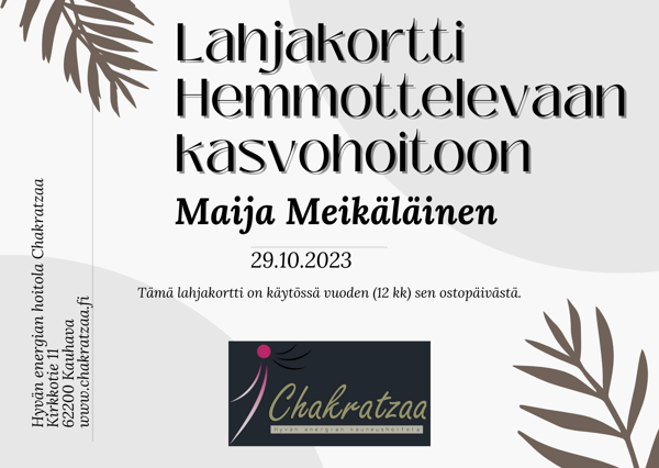Product image of  Lahjakortti Hemmotteleva kasvohoito