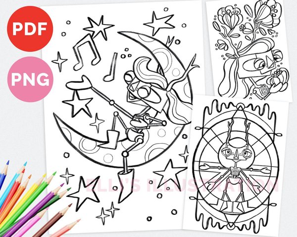 Product image of  Printable Coloring Pages | 3 Pihka Is My Name | PDF PNG