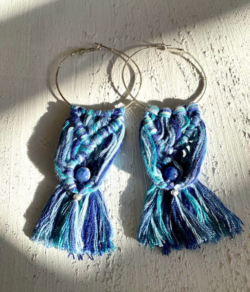 Product image of  Makramee & Sodaliitti korvakorut (L-koko)