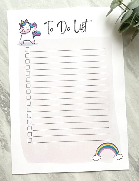 Product image of  To Do List - Unicorn