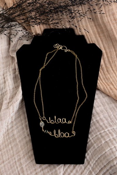 Product image of  "Blaa blaa" -kaulakoru