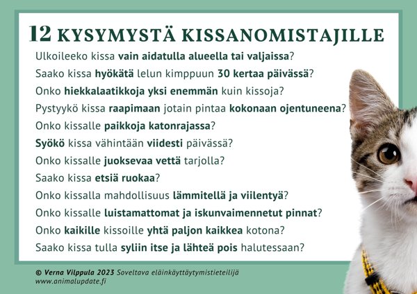 Product image of  MAKSUTON 12 kysymystä kissanomistajille