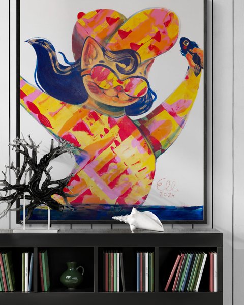 Product image of  Maalaus: Kesäkissa | Painting: Summer Cat