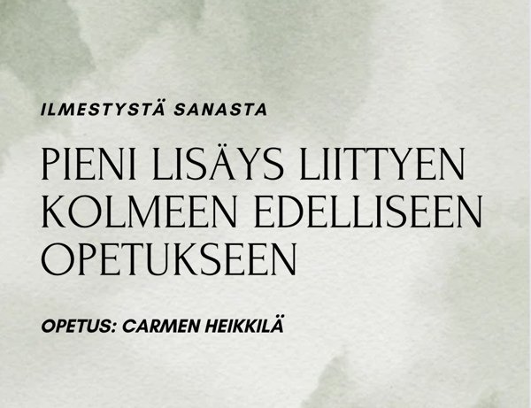 Product image of  Rk 149. 5min. lisäys edelliseen kolmeen opetukseen liittyen