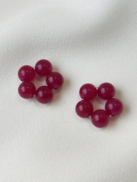 Product image of  MALLA VAIHTORIIPUS marjanpunainen jadekivihelmi