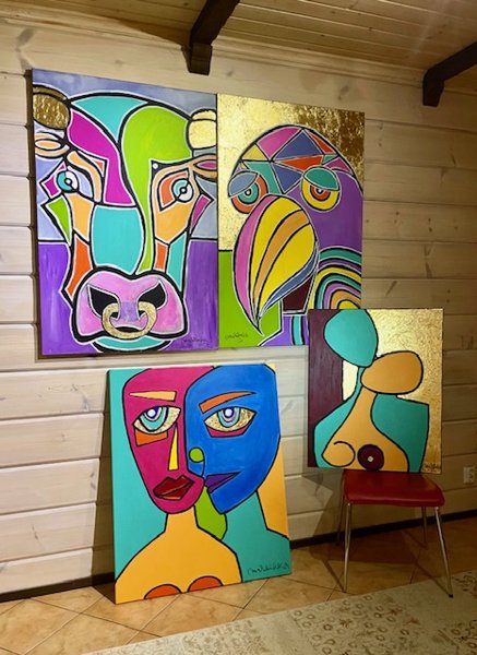 Product image of  "Väsyneet onnelliset" 100x80cm