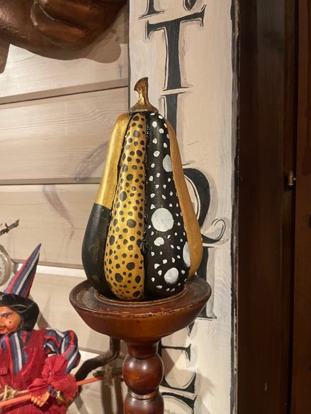 Product image of Värikäs Kurpitsa somiste, shakkityyppinen halloween koriste