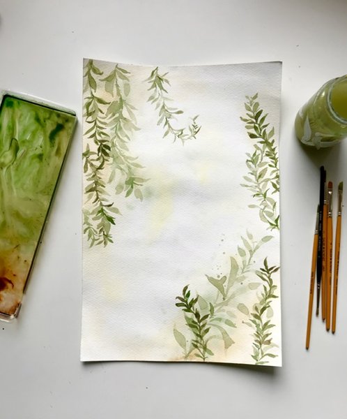 Product image of  Akvarellipaja / "Verso" -kasviteema (n.2-3 h)