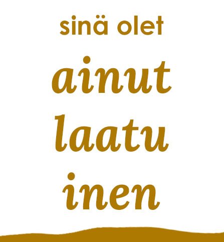 Product image of  Ainutlaatuinen, Jenoran kanta-asiakkuus