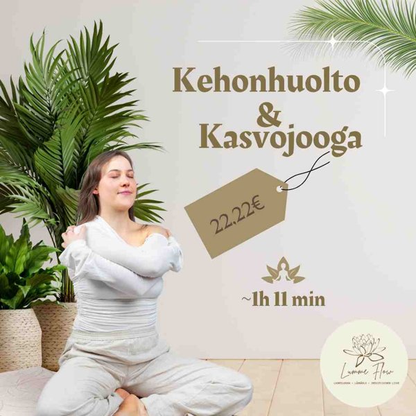 Product image of  Kehonhuolto x Kasvojooga -ONLINE-harjoitus