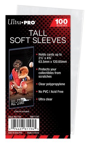 Product image of Ultra Pro Soft Sleeves Tall Cards (100kpl)