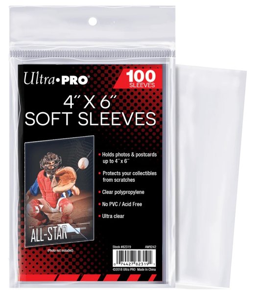 Product image of Ultra Pro Soft Sleeves 4x6" (100kpl)
