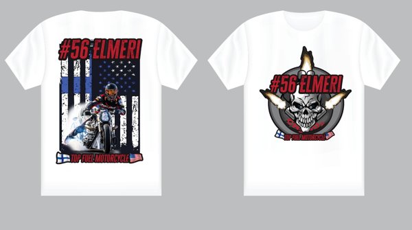 Product image of  T- Shirt Large logo on the front Burnout pic on back