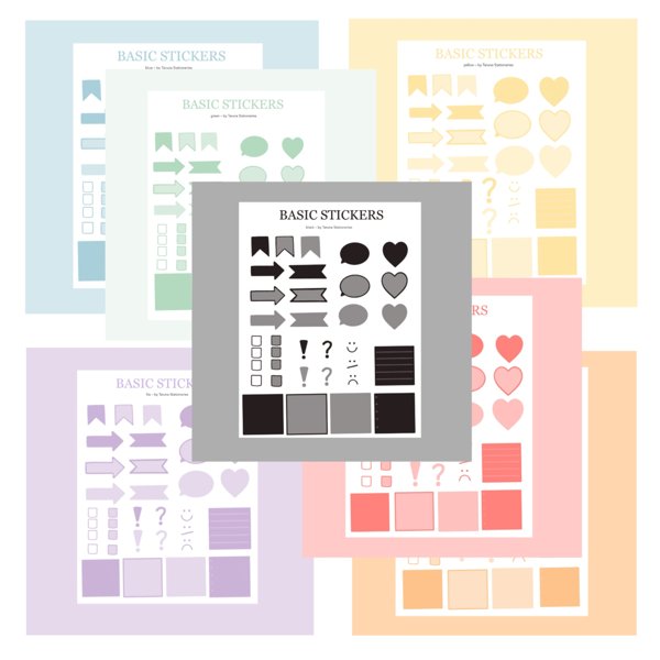 Product image of Basic stickers all colours