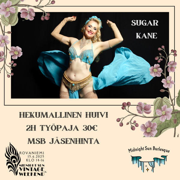 Product image of  Sugar Kane - Hekumallinen huivi työpaja / MSB JÄSEN 15.6.2025