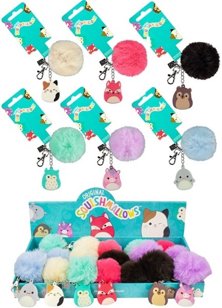 Product image of  Squishmallows Keychain 8cm 6 assorted in display