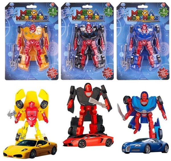 Product image of  Car / Robot Mega Morphers 3 assorted 17x24,5cm