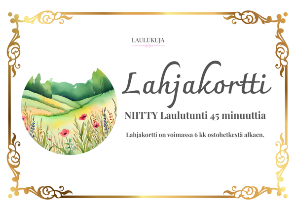 Product image of  Lahjakortti NIITTY Laulutunti 45 minuuttia