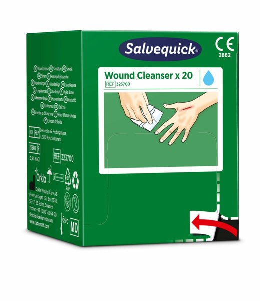 Product image of  Salvequick haavapyyhetäydennys ensiapuasemaan, 20 kpl/rasia