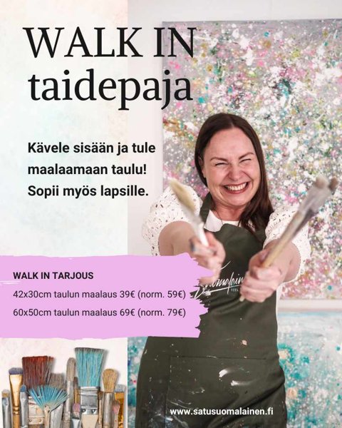 Product image of  WALK IN taidepaja torstaina 30.10 klo:14-20