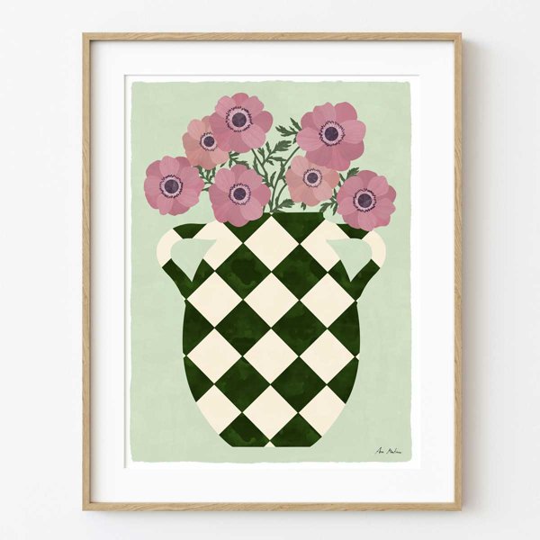 Product image of  El buen limón - "Vase and Anemones" Art Print, A4