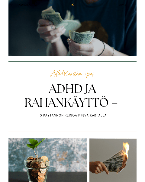 Product image of ADHD Ja Rahankäyttö -opas