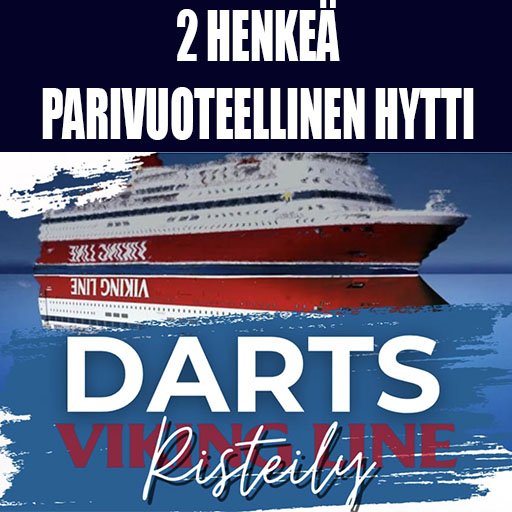 Product image of  B SM tarjous: 6.-8.3.2026 Dartsristeily 2 hlö hytissä + avec